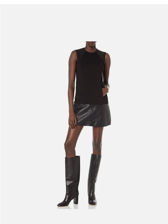 Kaufmanfranco Dresses & Skirts - KaufmanFranco Kaufman Franco Vegan leather shift Dress Size 10